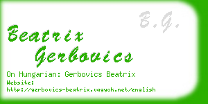 beatrix gerbovics business card